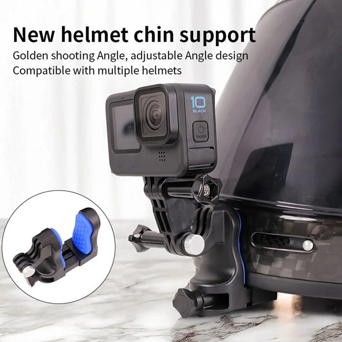 E068 Motorcycle Helmet Chin Mount for Action Camera Adjustable Quick Release Clamp Bracket - 3