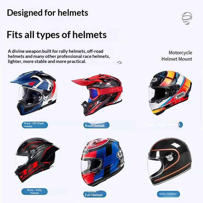 E068 Motorcycle Helmet Chin Mount for Action Camera Adjustable Quick Release Clamp Bracket - 7