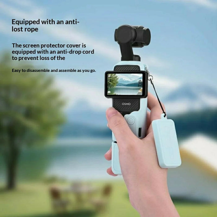 Y007 For DJI Osmo Pocket 3 Shockproof Case Gimbal Camera Anti Scratch Silicone Protective Cover Set - Pink - 3