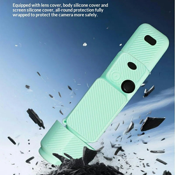 Y007 For DJI Osmo Pocket 3 Shockproof Case Gimbal Camera Anti Scratch Silicone Protective Cover Set - Pink - 4