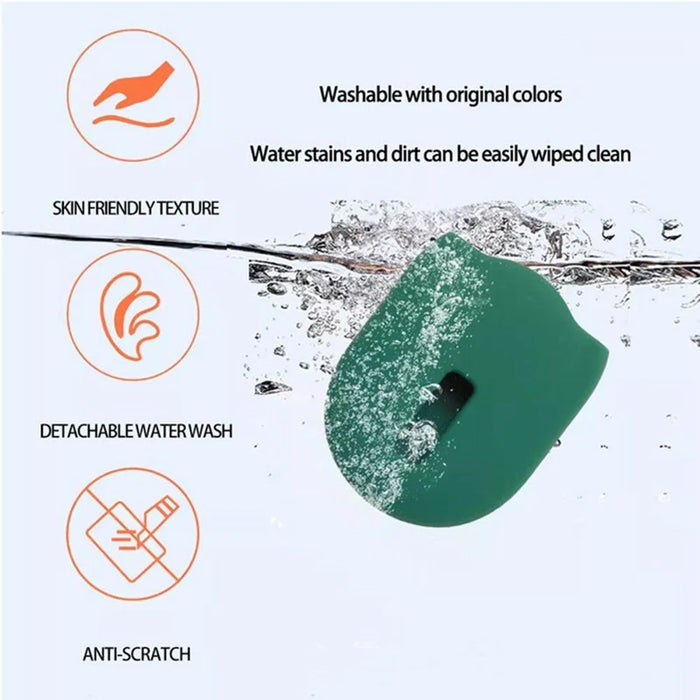 For Xiaomi Tag Silicone Protective Case Shockproof Tracker Cover with Hanging Buckle - Blackish Green - 4