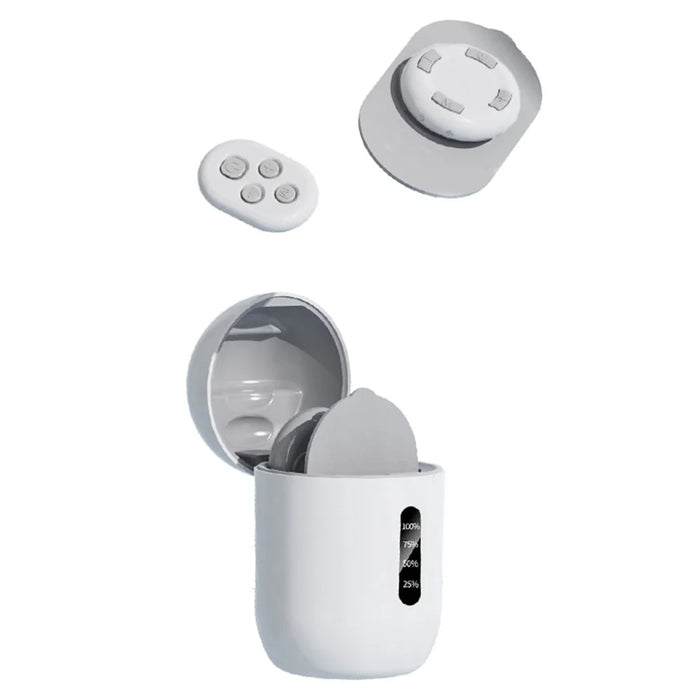 Q1 Mini Wireless Massage Pads 6 Massage Modes 2 Replaceable Pads with Charging Case for Full Body Relief - White - 1