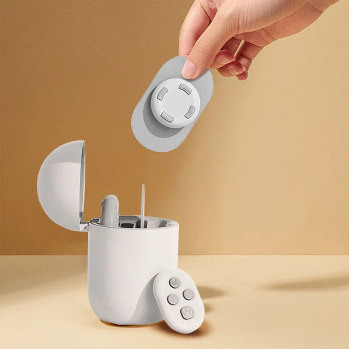 Q1 Mini Wireless Massage Pads 6 Massage Modes 2 Replaceable Pads with Charging Case for Full Body Relief - White - 6