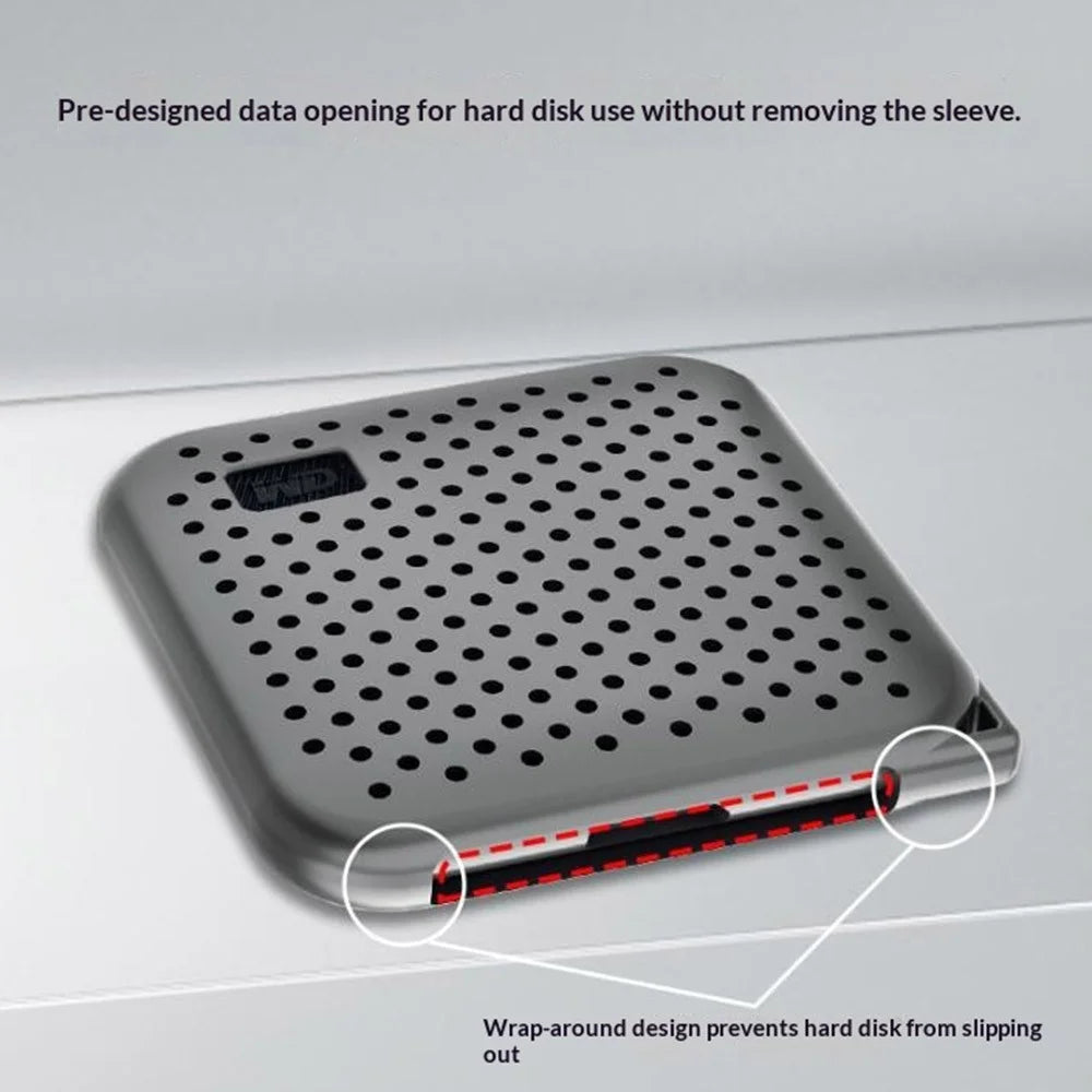 For Western Digital WD Elements SE SSD Silicone Case Shockproof Protective Cover with Lanyard - Mint Green - 6