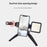 D010 Phone Clip Holder with Dual Hot Shoe Mount 1 / 4" Screw Thread for Live Streaming Tripod Stand - Black - 2