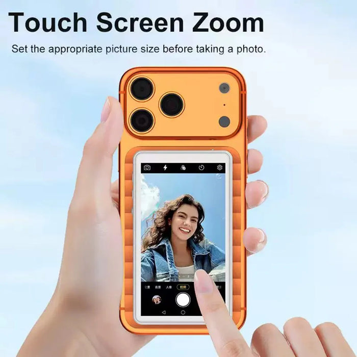T1 Ultra 4.02 Inch Touchscreen Wireless Phone Screen Mirroring Device for Selfie Rear Camera - Gray - 2