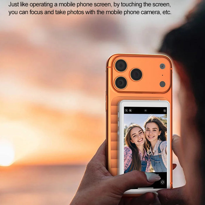 T1 Ultra 4.02 Inch Touchscreen Wireless Phone Screen Mirroring Device for Selfie Rear Camera - Gray - 4