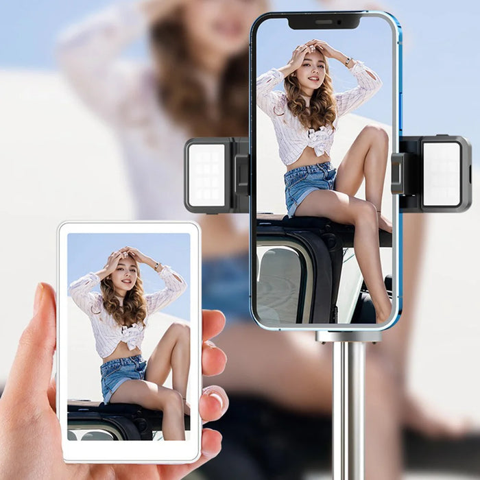 T1 Ultra 4.02 Inch Touchscreen Wireless Phone Screen Mirroring Device for Selfie Rear Camera - Gray - 6