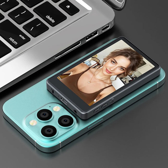 T1 Ultra 4.02 Inch Touchscreen Wireless Phone Screen Mirroring Device for Selfie Rear Camera - Gray - 7