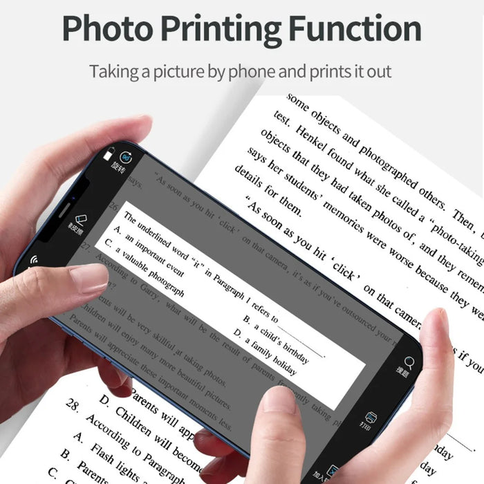 A9 Cartoon Cat Design Mini Thermal Printer 200 DPI Bluetooth-compatible Portable Pocket Printer (APP: AumiLabel) - Blue - 6
