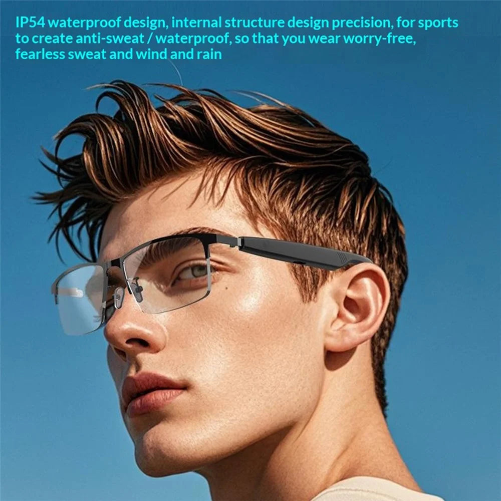 SG-17 Pro Smart Audio Glasses Bluetooth-compatible 5.4 Anti-Blue Light Air Conduction Glasses for Calls Music - Black - 7