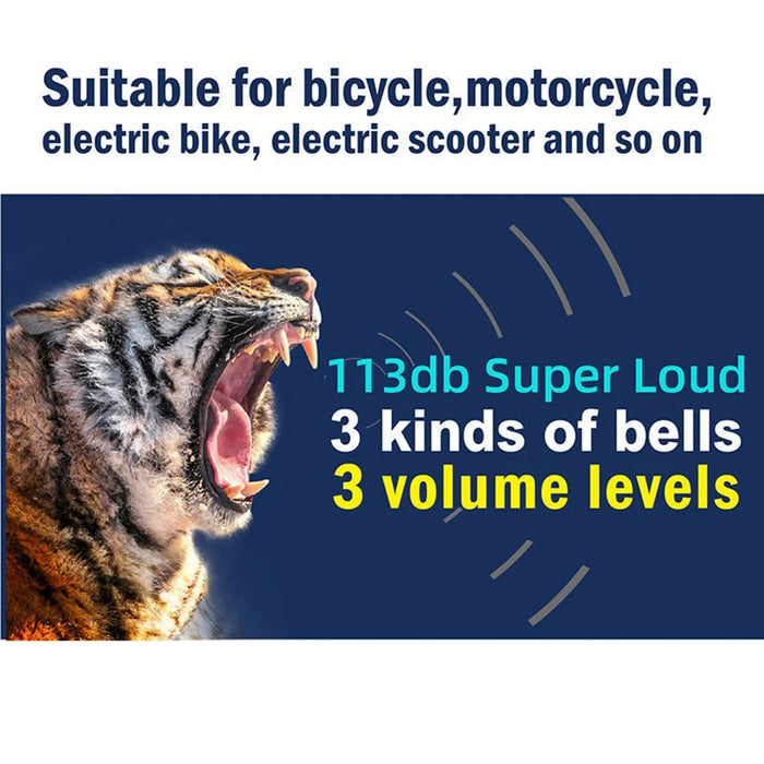 SF22R 113dB Wireless Remote Control Vibration Alarm Anti-Theft Device for Bicycle Motorcycle Electric Scooter - Black+Square Remote - 5