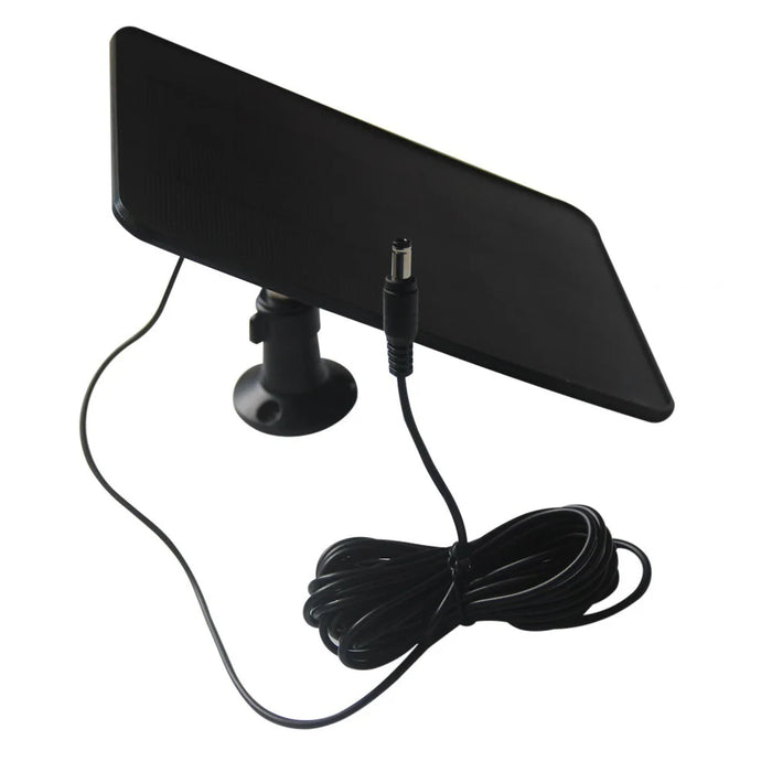 6W 5V Solar Panel Charger with 360 Degree Adjustable Mounting Bracket for Doorbell Security Camera - Black/DC5521 - 2