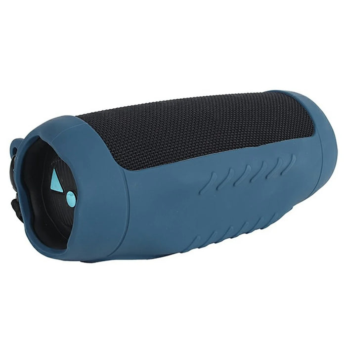 Silicone Portable Case for JBL Charge 6 Bluetooth-compatible Speaker Soft TPU Protective Cover with Strap Carabiner - Navy Blue - 5