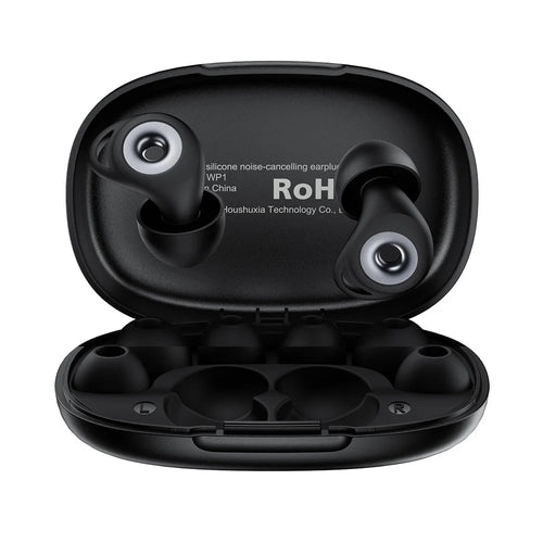 ACEFAST WP1 Silicone Noise Cancelling Earplugs 48dB Sleep Aid IPX8 Waterproof Ear Plugs for Sleep Travel - Black - 1