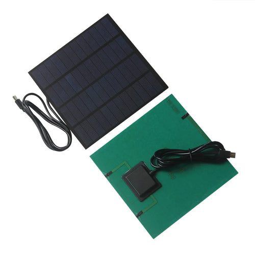 3W Solar Panel Charger Type-C Outdoor Security Camera Monocrystalline Silicon Charging Board for Surveillance - 145X145mm - 1