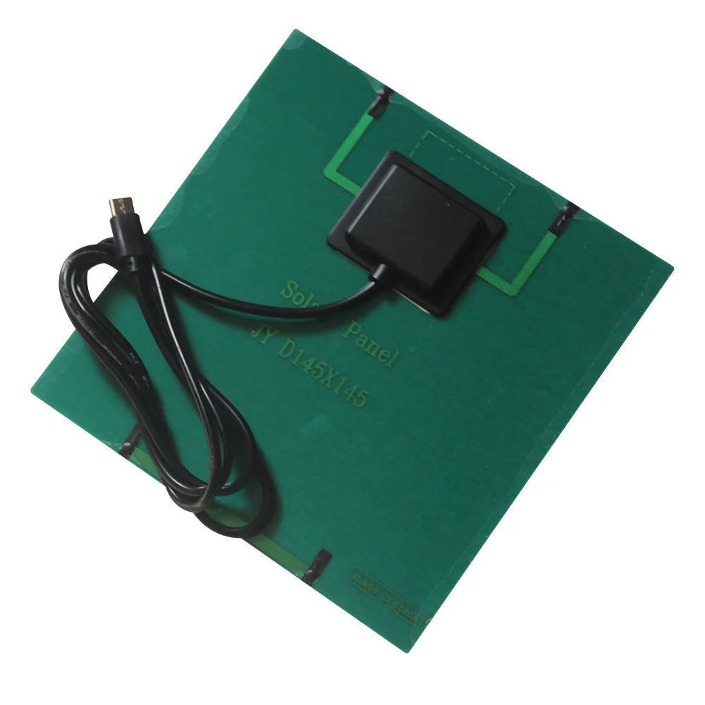 3W Solar Panel Charger Type-C Outdoor Security Camera Monocrystalline Silicon Charging Board for Surveillance - 145X145mm - 3