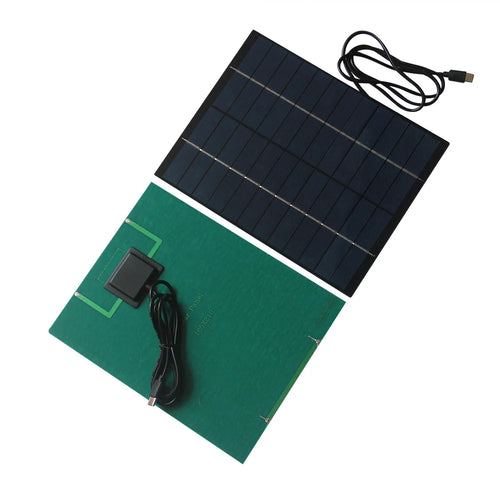 6W Solar Panel Charger Type-C Port 12V Polycrystalline Silicon Solar Charging Board for Security Camera - 210X165mm - 1