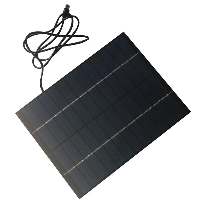 6W Solar Panel Charger Type-C Port 12V Polycrystalline Silicon Solar Charging Board for Security Camera - 210X165mm - 2