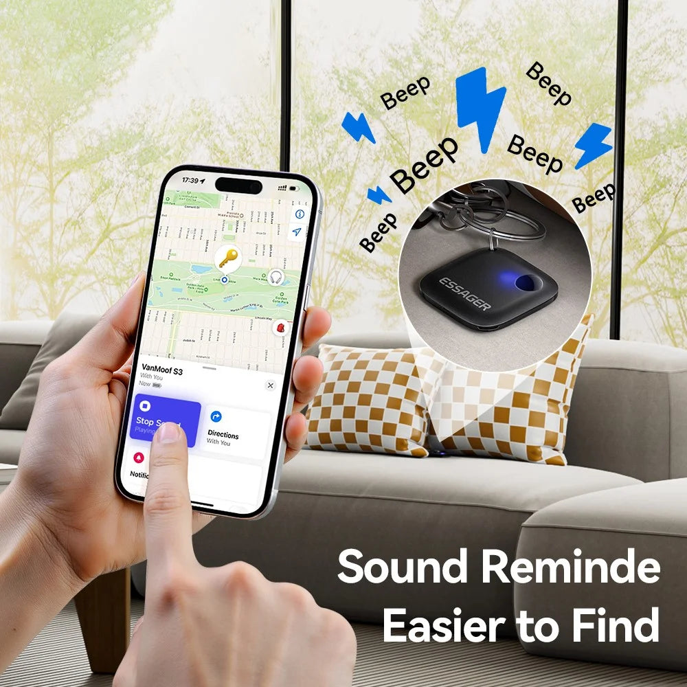 ESSAGER WWQ Tag Smart Tracker Mini Item Finder Anti-Lost Device for Keys Backpack - Green - 5
