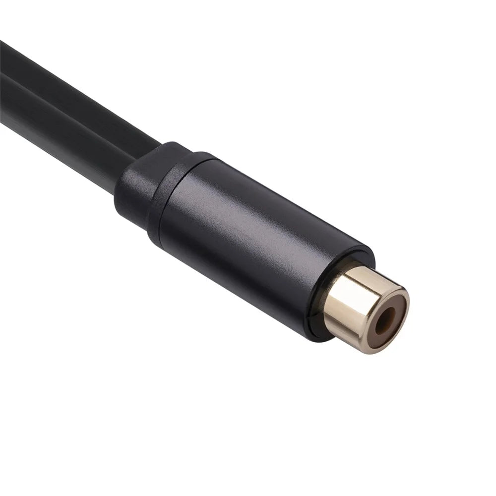 RCA Female to Dual 2-RCA Male Adapter Stereo Splitter Y Audio Cable - 6