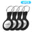 ESSAGER 4Pcs Smart Tag Tracker Anti-Lost Device Keys Bags Locator Compatible with Find My App - Black - 1