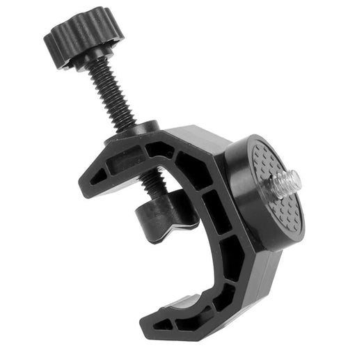 K031 Pole Mount Extension Phone Holder C-Clamp Bracket for Live Streaming Video Recording - Black - 1