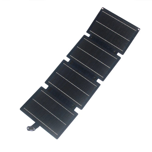 16W 4-Panel Foldable Solar Charger USB + Type-C Dual Output Portable Solar Panel IPX6 Waterproof for Outdoor Camping - Blue - 1