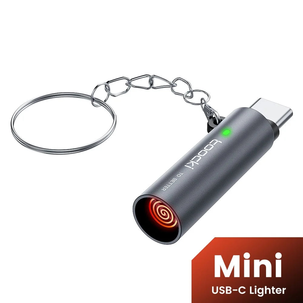 TOOCKI TG15 USB-C Mini Electronic Lighter Tungsten Coil Flameless Windproof Portable Blow Lighter for Outdoor - 2