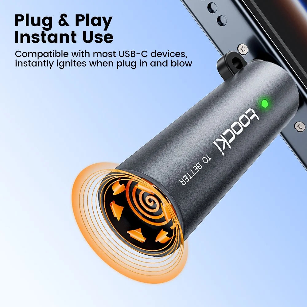 TOOCKI TG15 USB-C Mini Electronic Lighter Tungsten Coil Flameless Windproof Portable Blow Lighter for Outdoor - 4