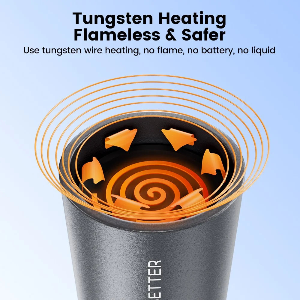 TOOCKI TG15 USB-C Mini Electronic Lighter Tungsten Coil Flameless Windproof Portable Blow Lighter for Outdoor - 5