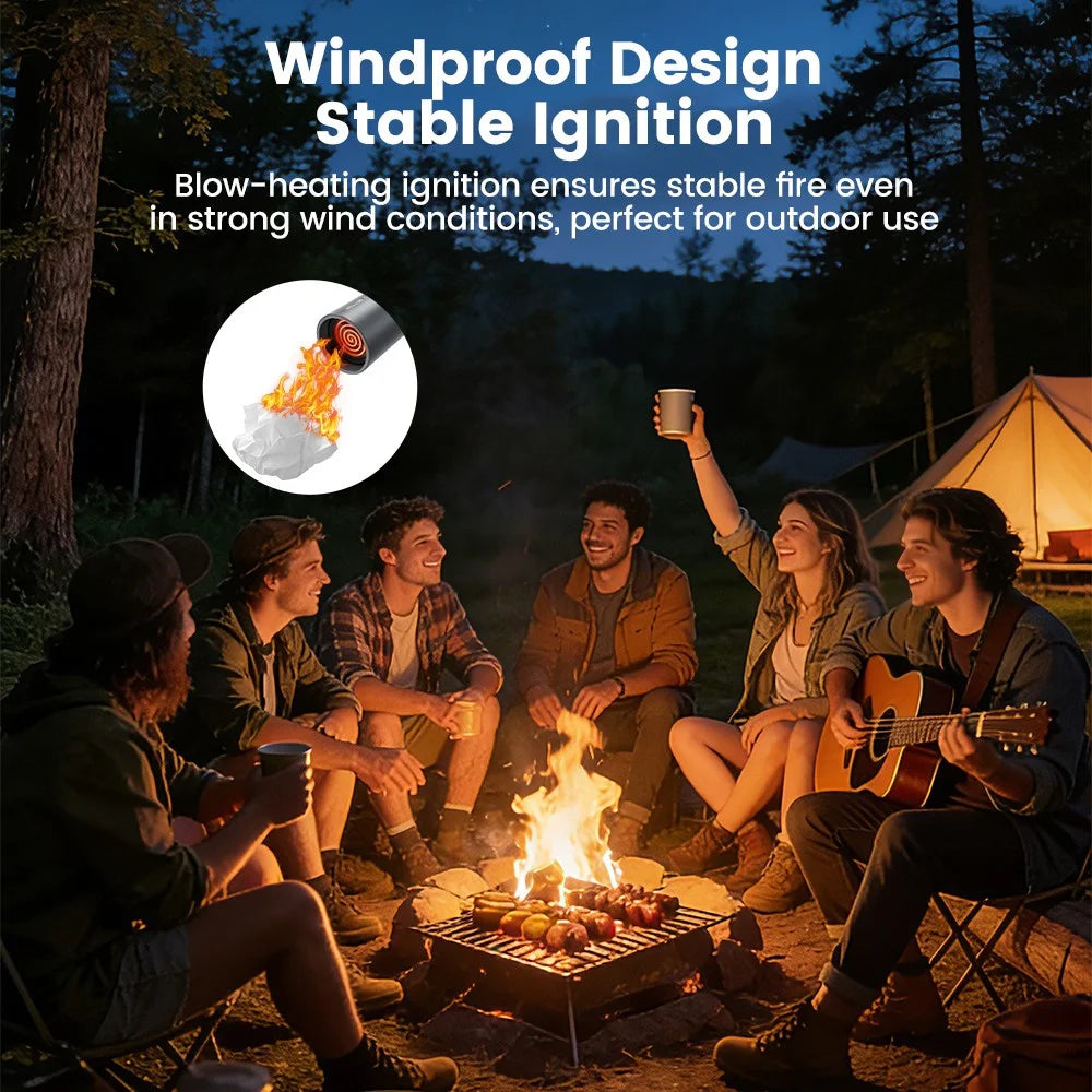 TOOCKI TG15 USB-C Mini Electronic Lighter Tungsten Coil Flameless Windproof Portable Blow Lighter for Outdoor - 7