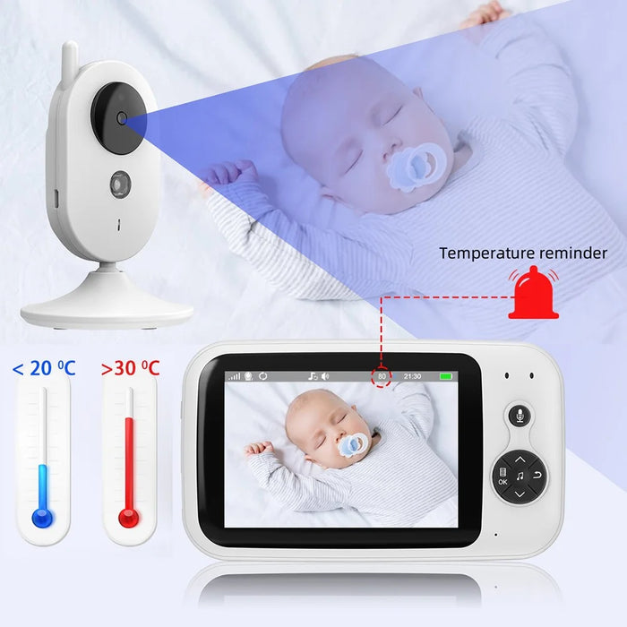 ZR303B Baby Monitor 2.4GHz Wireless 3.2 Inch LCD Two-Way Audio Temperature Alert Night Vision Indoor Security Camera - 6