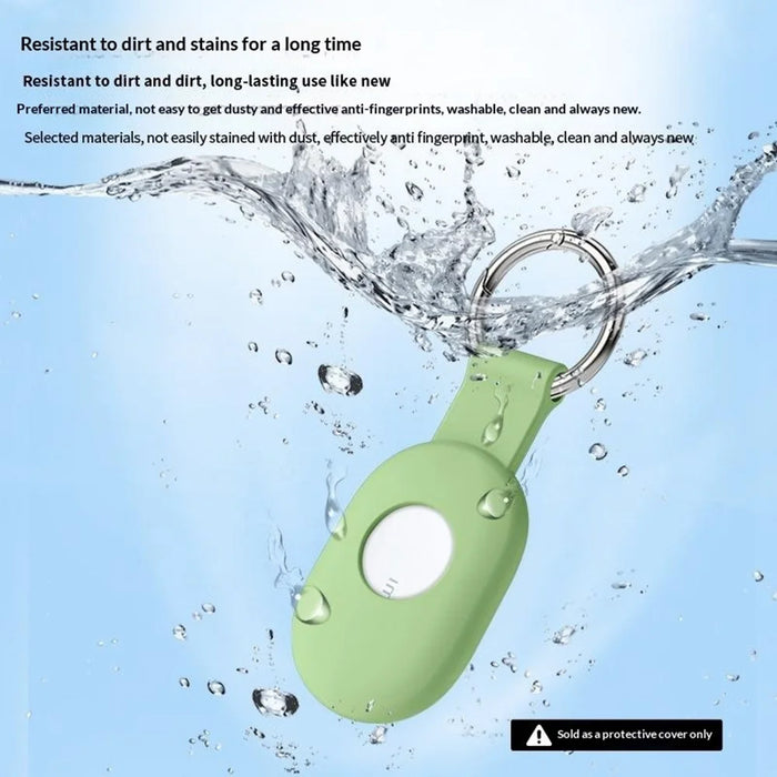 For Xiaomi Tag Tracker Silicone Case Dustproof Portable Protective Cover with Keychain Ring - Pink - 4