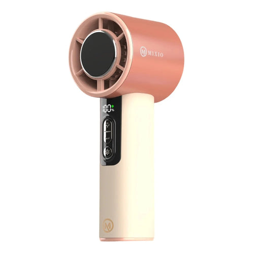 MIXIO GS-12 Portable Turbo Fan 18000RPM Ice Cooling Handheld Fan for Travel Outdoor - Rose Gold - 1