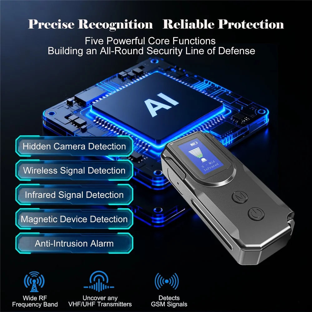T2 Smart Detector GPS Signal Camera Bug Finder Anti Spy Privacy Protection Device Hidden Camera Detector - 5