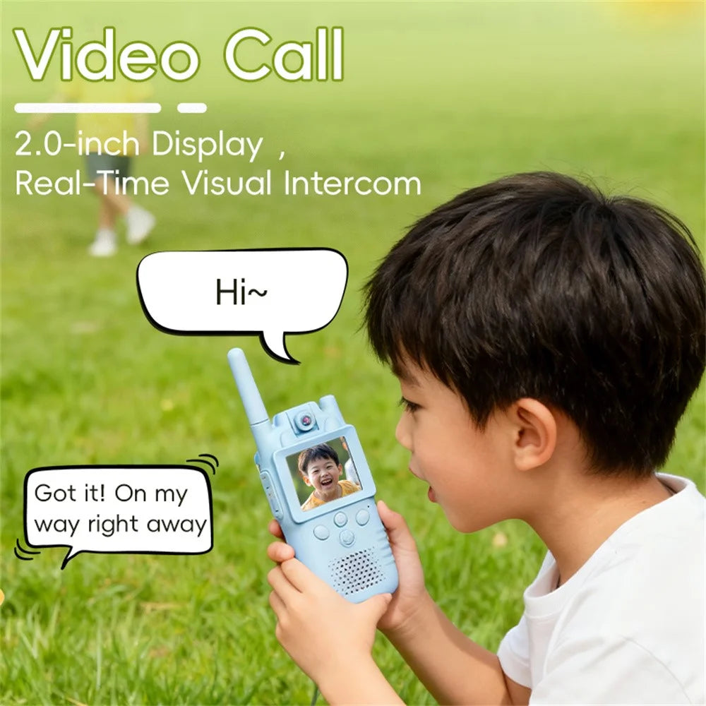 X18 2Pcs Kids Video Walkie Talkie 180° Camera 2.0 Inch Screen No Network Call Toy for Outdoor Adventure - 5