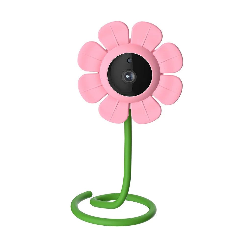 V1 HD WiFi Flower Design Baby Monitor Wireless Remote 107° View 2-Way Audio Night Vision Baby Camera - Pink - 2