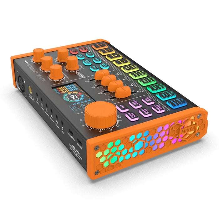 Y800 Live Sound Card Audio Mixer Portable Recording Interface Voice Changer for Computer Mobile Phone Streaming - 5