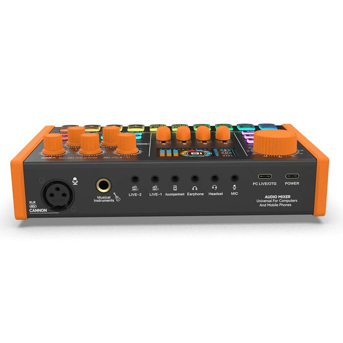 Y800 Live Sound Card Audio Mixer Portable Recording Interface Voice Changer for Computer Mobile Phone Streaming - 6