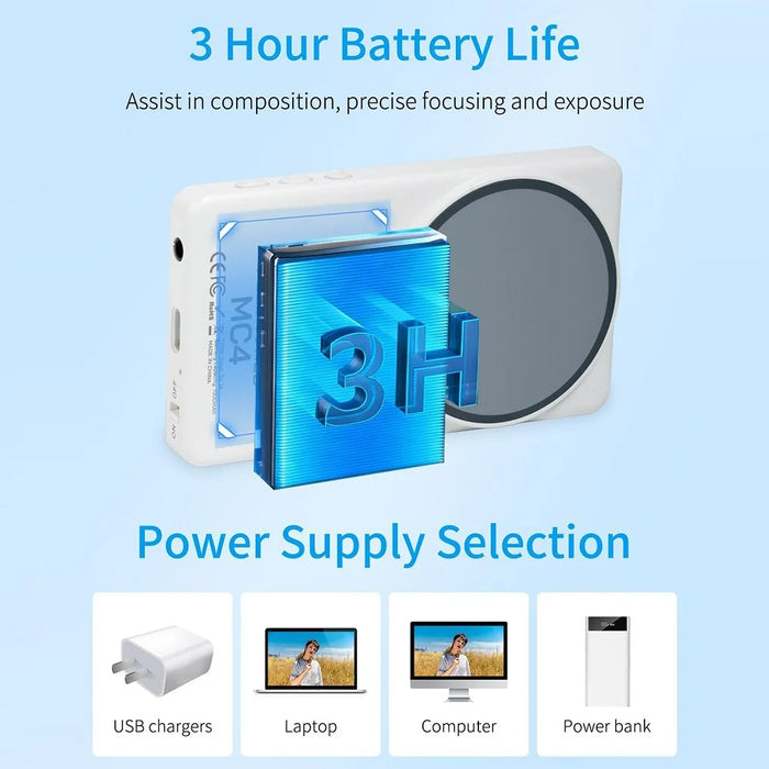 FEELWORLD MC4 4.02 Inch Magnetic Wireless Selfie Monitor Screen Bluetooth-compatible Remote Control Camera Mirroring Screen for Vlog Live Streaming iPhone Android - 2