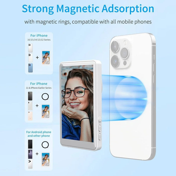 FEELWORLD MC4 4.02 Inch Magnetic Wireless Selfie Monitor Screen Bluetooth-compatible Remote Control Camera Mirroring Screen for Vlog Live Streaming iPhone Android - 6