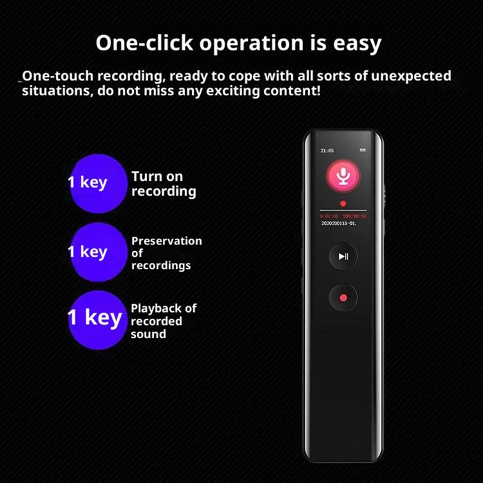N5 32GB Digital Voice Recorder Noise Cancelling HD Audio Professional Portable Recording Device for Meetings Lectures Interviews - 7
