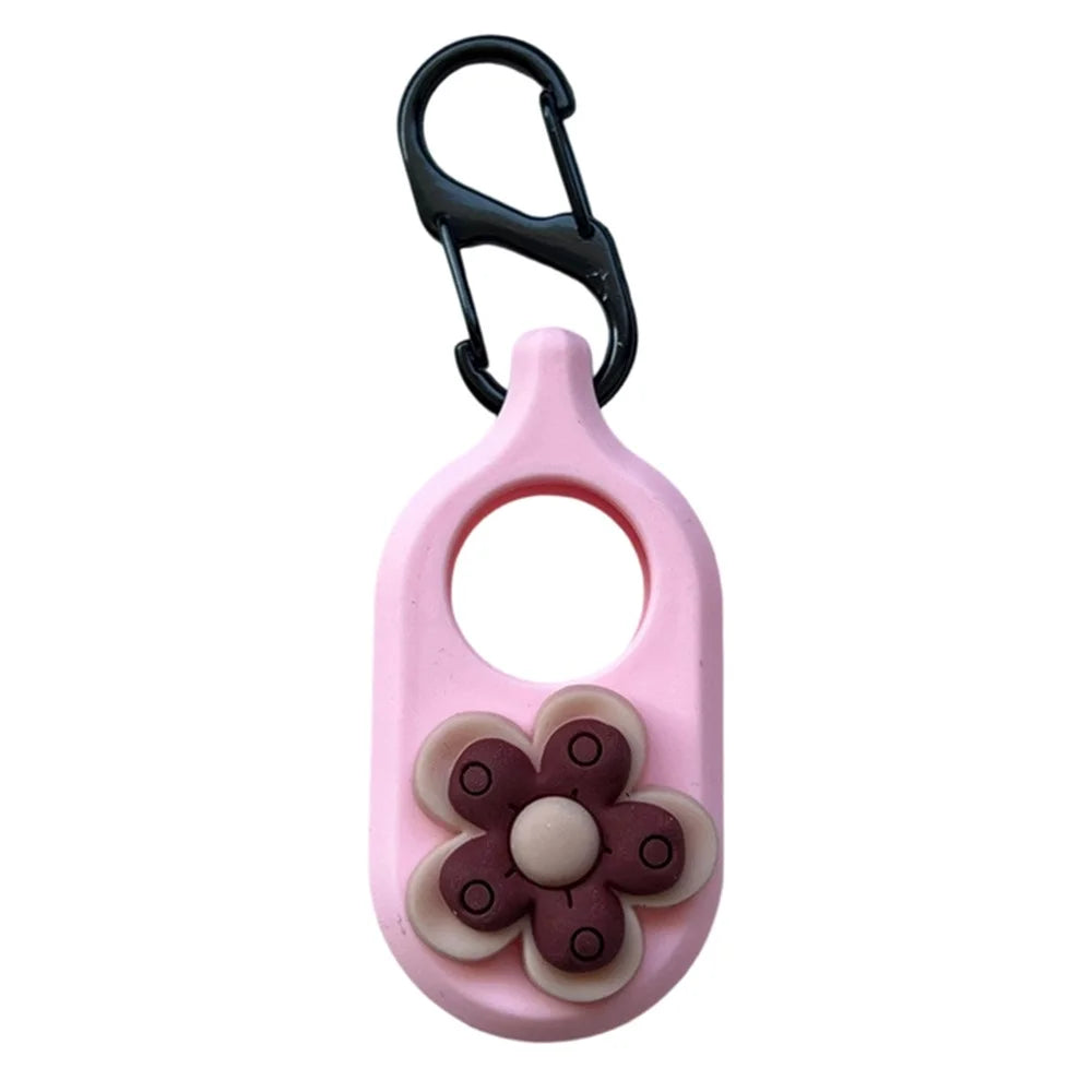For Samsung Galaxy SmartTag2 Tracker Silicone Case Cartoon Dustproof Cover with Carabiner Hook - A - 1