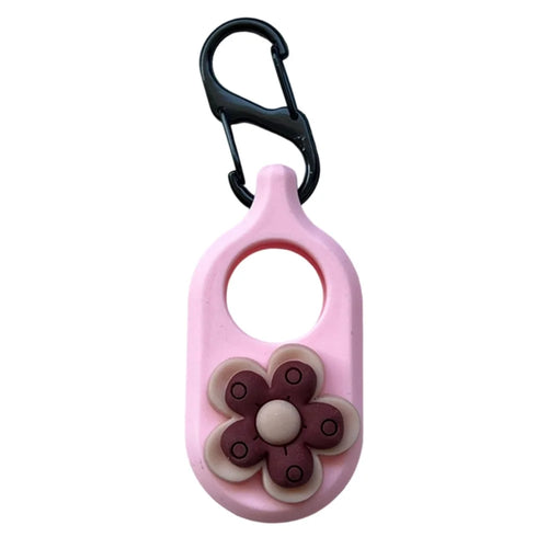 For Samsung Galaxy SmartTag2 Tracker Silicone Case Cartoon Dustproof Cover with Carabiner Hook - A - 1