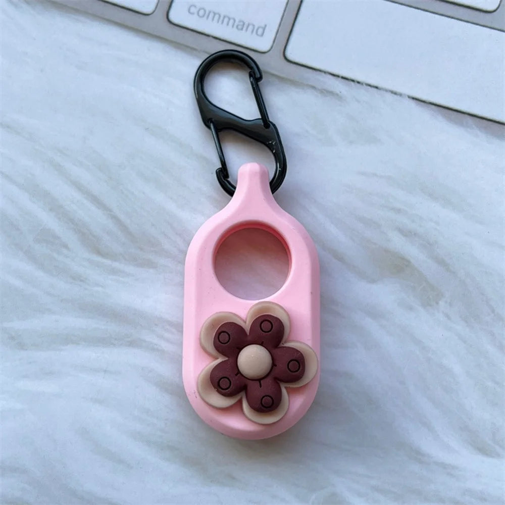 For Samsung Galaxy SmartTag2 Tracker Silicone Case Cartoon Dustproof Cover with Carabiner Hook - A - 2