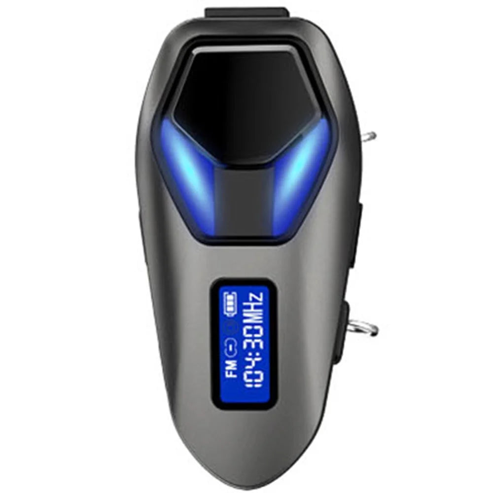 K13-2X Motorcycle Helmet Bluetooth-compatible Headset IP65 Waterproof Intercom 40H Battery Helmet Headphone (No Memory Card) - Black - 1
