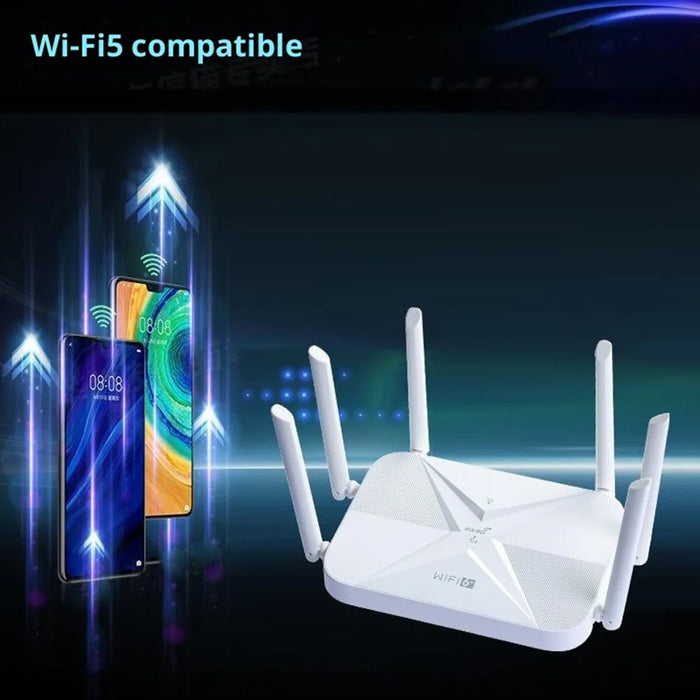 B625 4G WiFi 6 Router 300Mbps 6 Antenna 32 Devices 5000mAh Battery Wireless Router for Home Office - EU Plug - 2