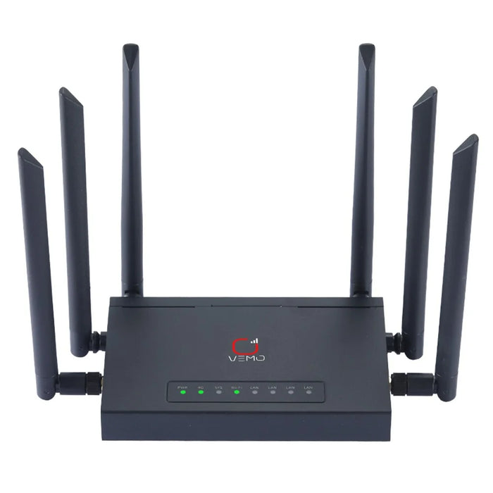 VEMO B628 4G LTE WiFi Router Cat.4 150Mbps 6 External Antennas Type-C Powered Global SIM Card Home Office Router - EU Plug - 2