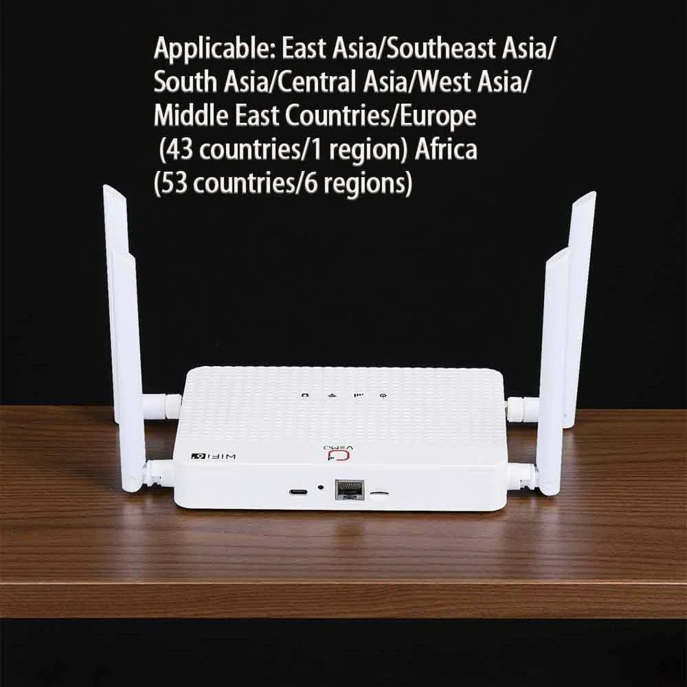 VEMO B618 4G WiFi Router 300Mbps External Antenna LAN Port Wireless Router - EU Plug - 4